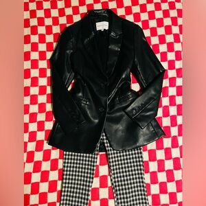 Urban Outfitters Gingham Checker Black & White Fit to Flare Pants - Size S
